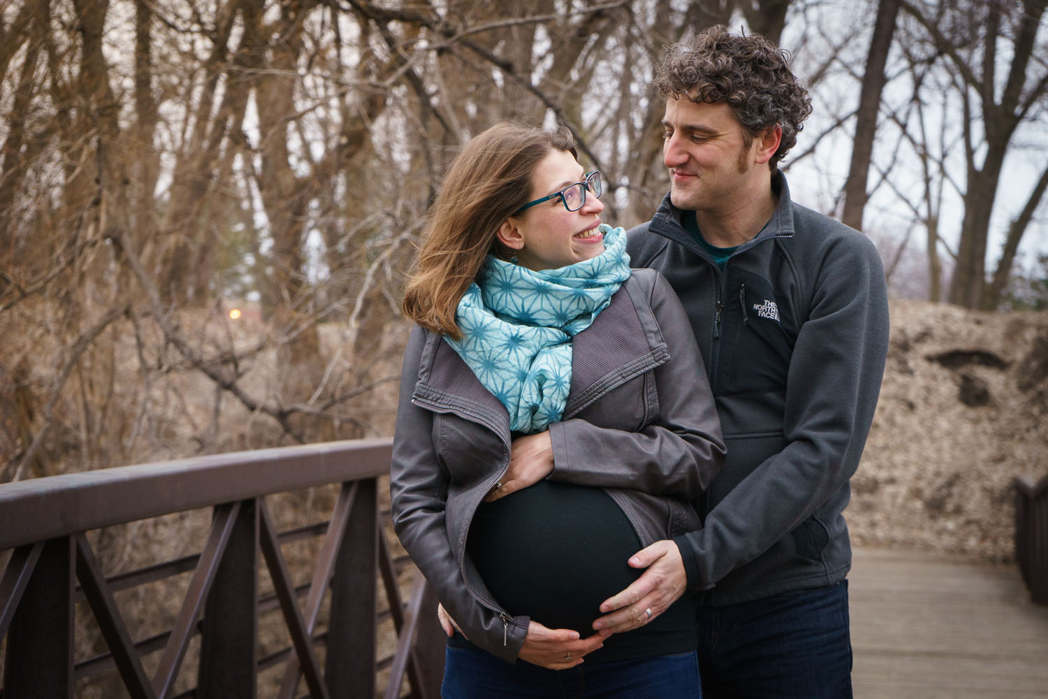 River Road Maternity Session - looking at each other